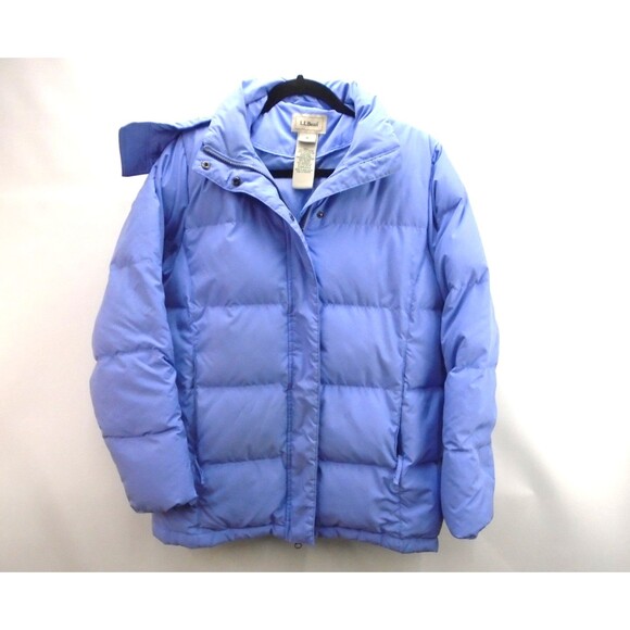 LL Bean Women's Ultrawarm Blue Down Filled Puffer Jacket Coat Size M - Picture 1 of 11